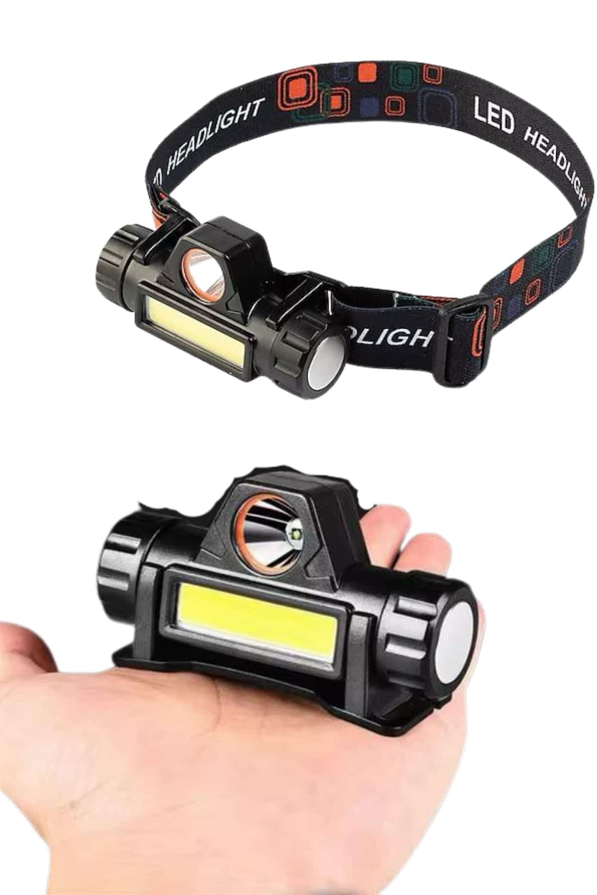 Kafa Lambası Çalışma Işığı Süper Parlak Mıknatıslı Lityum Lion Pilli 3