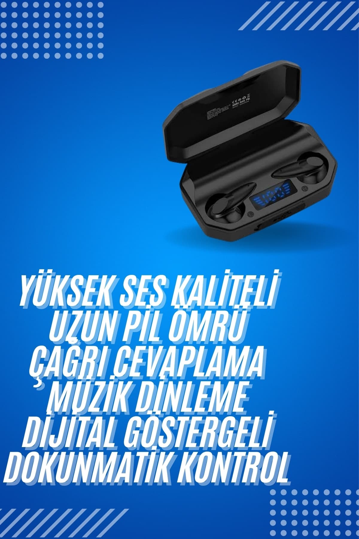 Rgb Işıklı Çift Mikrofonlu Siyah Profesyonel Oyuncu Kulaklığı Kablosuz Kulakiçi 3