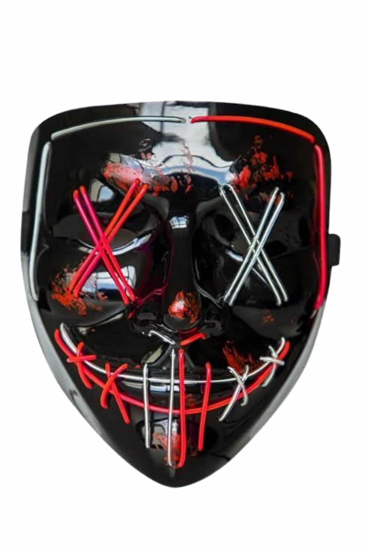 Işıklı Led Maske Parti Eğlence Maskesi Hallowen Neon Maske 3