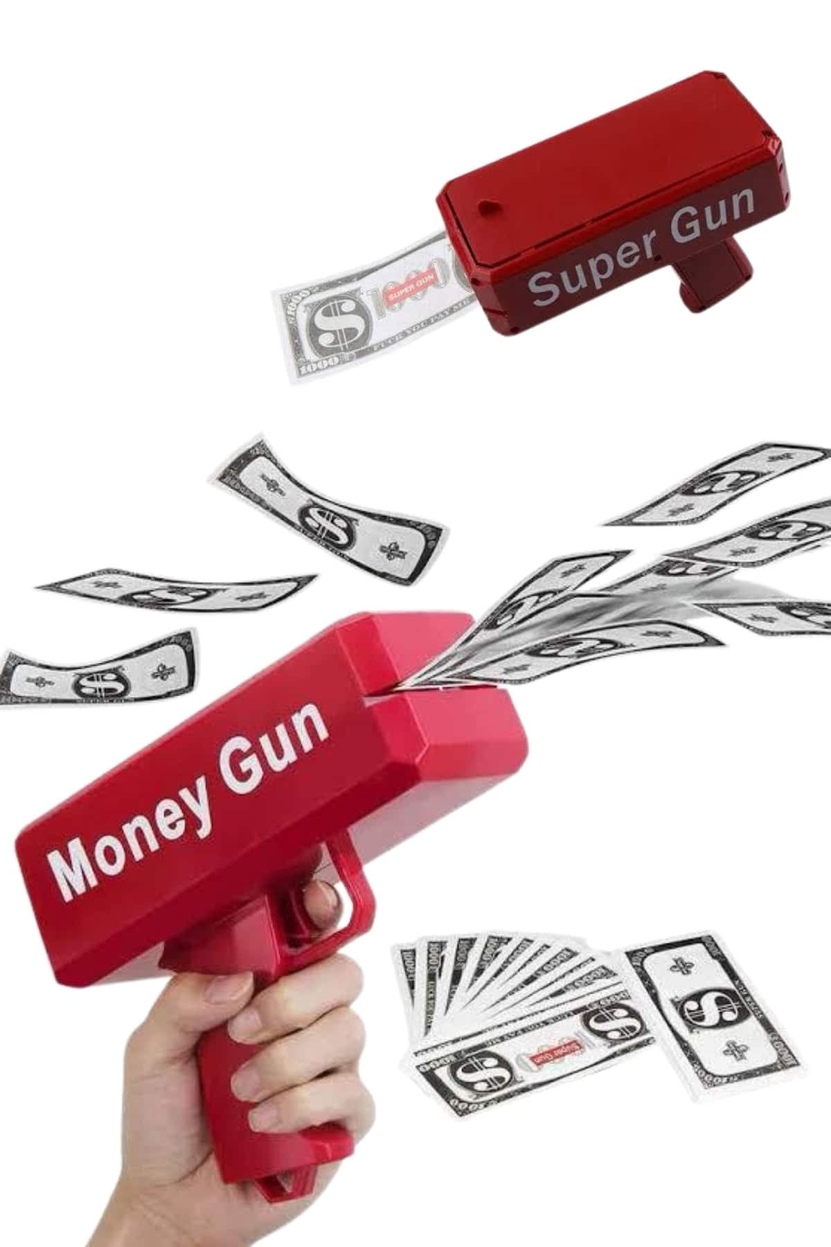Para Dolar Atma Makinası Super Money Gun Para Saçma Fırlatma Tabancası 3