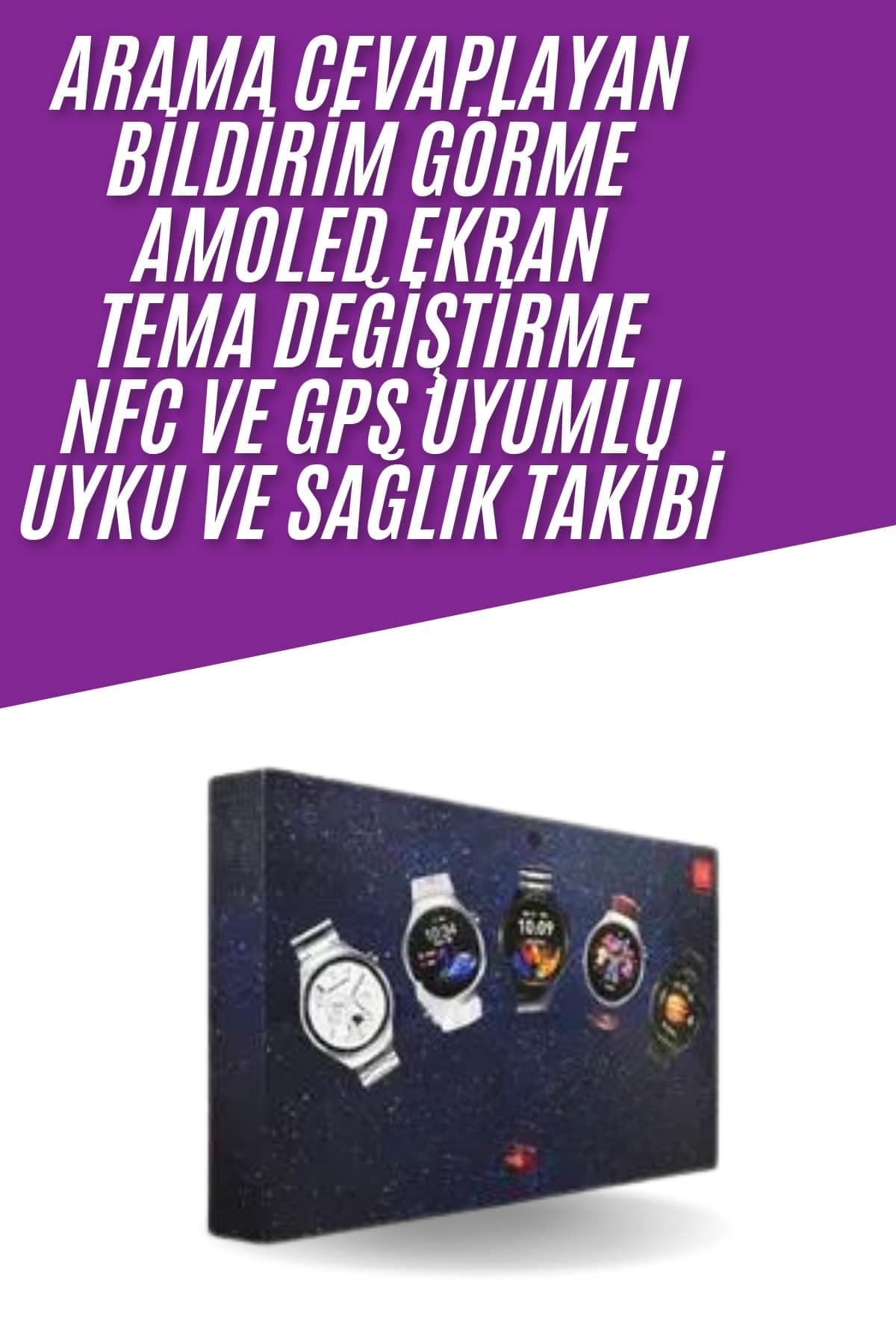 Unısex Yuvarlak Ekranlı 7 Kordonlu Akıllı Saat GPS Destekli Çoklu Kordon Seçeneği 3