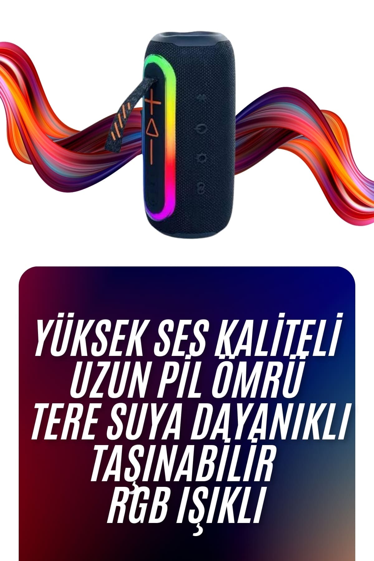 Bluetooth Hoparlör Uzun Pil Ömrü Taşınabilir Yüksek Ses Kaliteli 3
