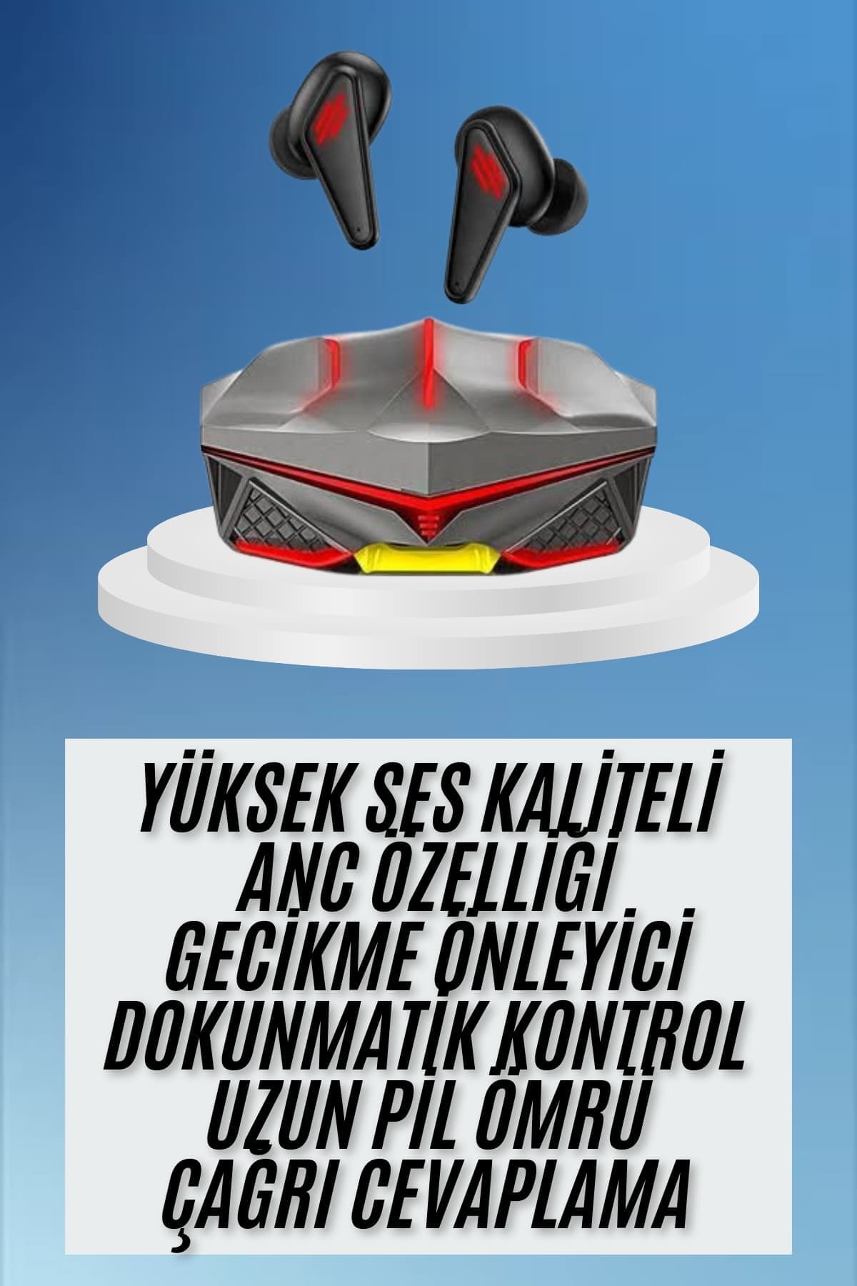 Dokunmatik Kontrol Tws Işıklı Kulakiçi Bluetooth Kulaklık Kablosuz Oyuncu Kulaklığı 3