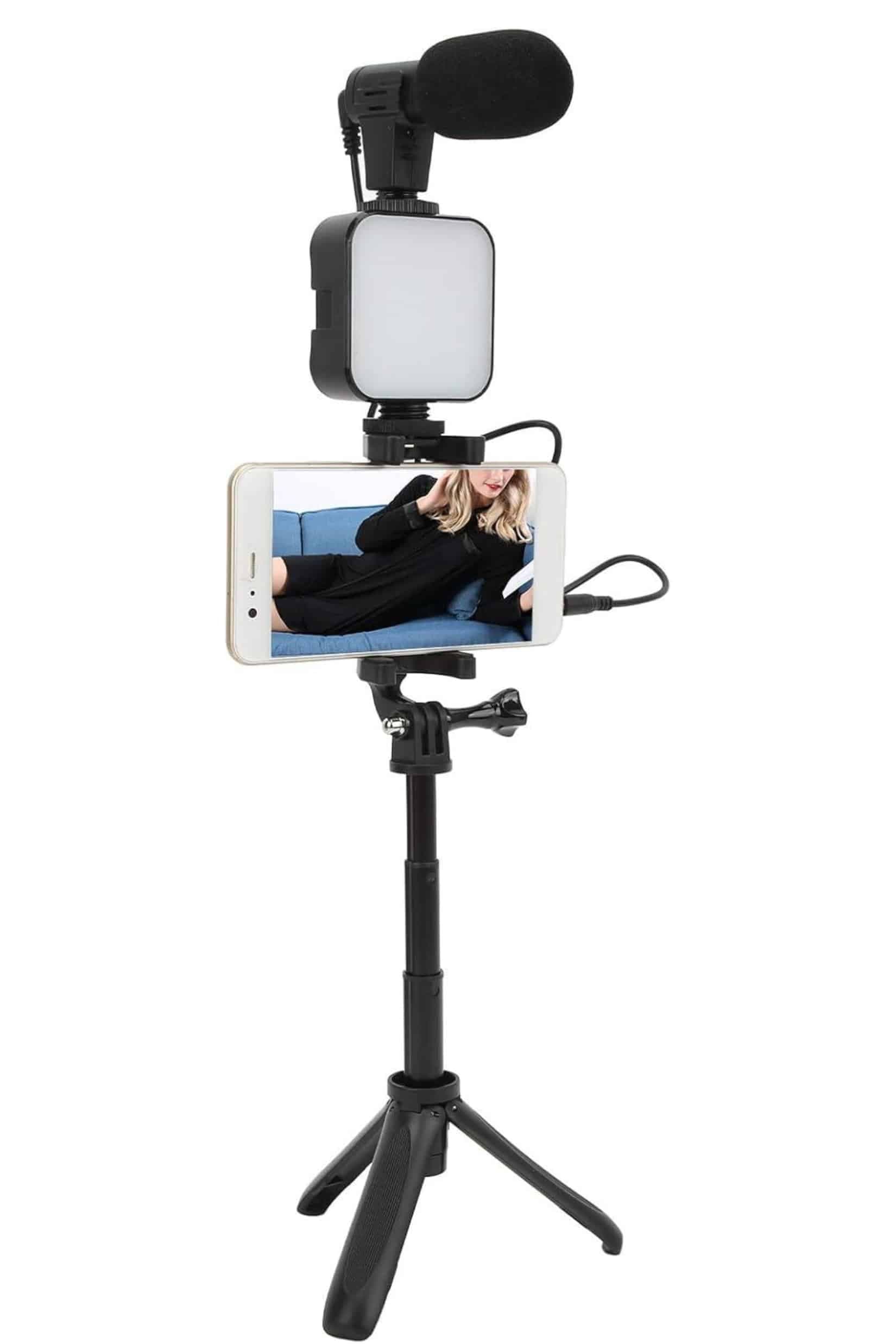 Video Making Kit Telefon Tutucu Vlog Video Mini Led Işıklı 6
