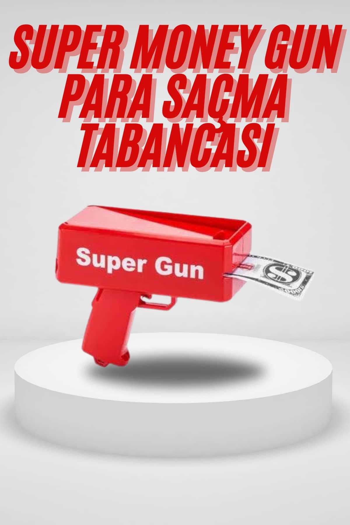 Para Saçma Tabancası Kırmızı Para Fırlatma Oyuncağı Parti Eğlencesi 6 Yaş Üstü