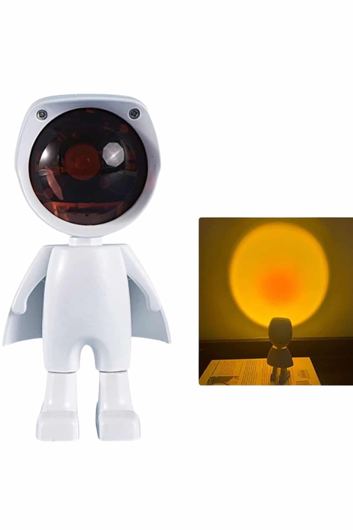 Projeksiyon Güneş Lambası Astronot Gün Batımı Projektör LED Işıklı 3