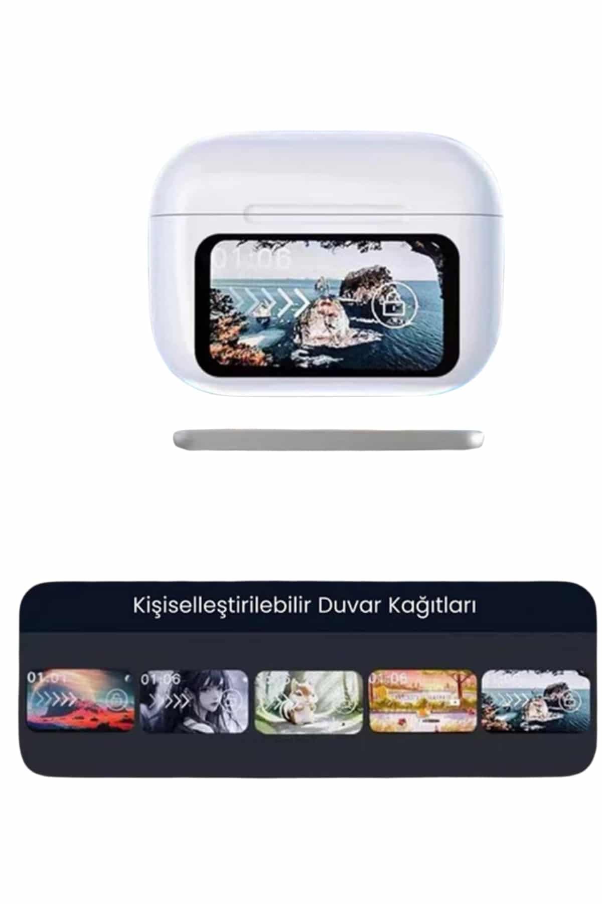 Dokunmatik Ekranlı ANC/ENC Yeni Nesil Pro Bluetooth Kulaklık Dokunmatik Ekran 4