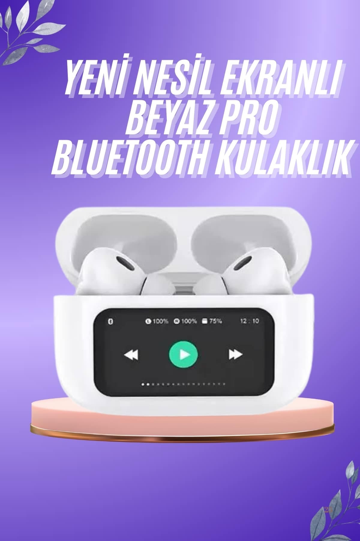 Dokunmatik Ekranlı ANC/ENC Yeni Nesil Pro Bluetooth Kulaklık Dokunmatik Ekran 3