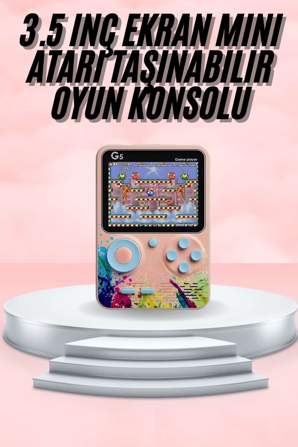 3.5 İnç Retro Oyun Konsolu 500 Oyunlu Taşınabilir LCD Ekran Klasik Nostaljik