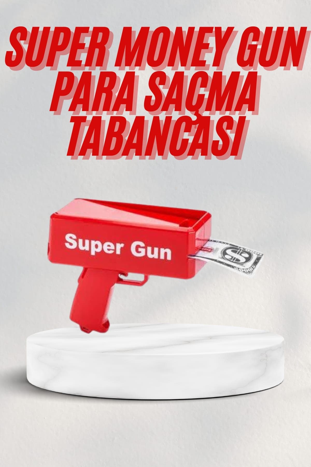 Kırmızı Para Saçma Fırlatma Tabancası Makinesi Super Money Çocuk Oyuncağı