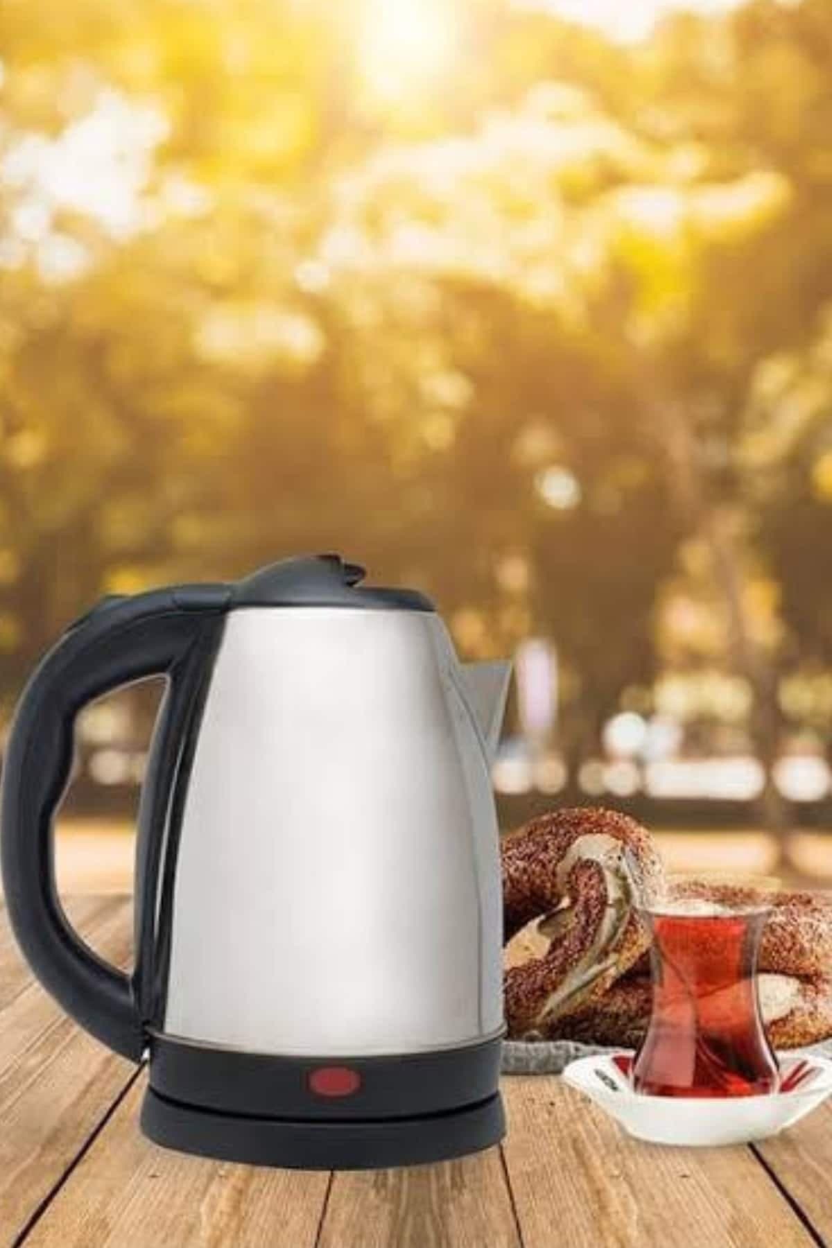 Kettle C F Tipi 220-240V Paslanmaz Çelik Elektrik Kablolu Otomatik Kapanma 3