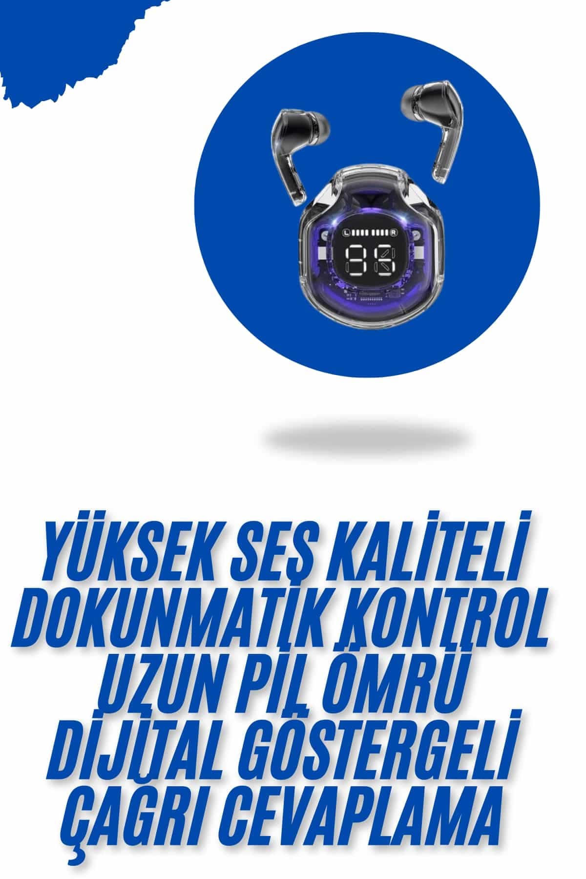 Kablosuz Dijital Göstergeli Powerbanklı IOS ve  Android Uyumlu Gaming Kulaklık 3