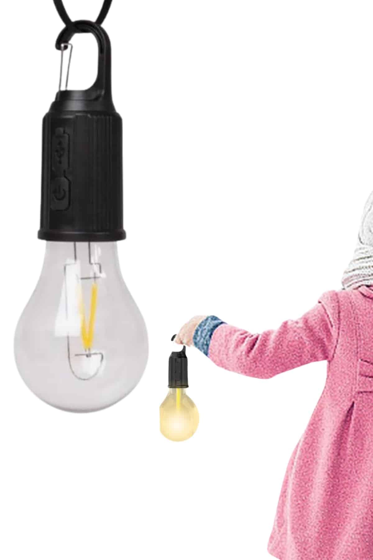 Taşınabilir Askılı Ampul Kamp Lambası Askılı Type-C Şarjlı Bahçe Lambası 4