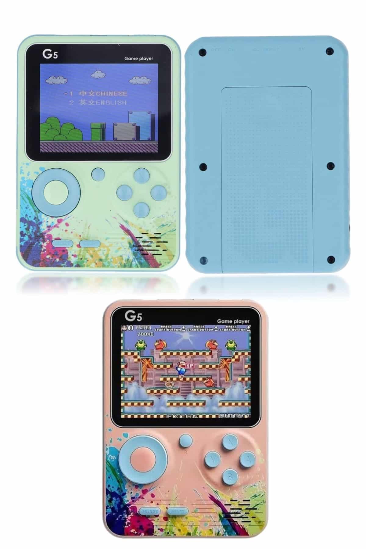 3.5 İnç Retro Oyun Konsolu 500 Oyunlu Taşınabilir LCD Ekran Klasik Nostaljik 5
