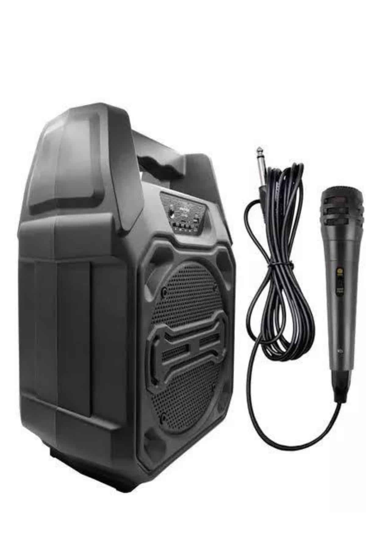Bluetooth Hoparlör Led Işıklı Taşınabilir Kablosuz Speaker Uzun Pil Ömrü 4