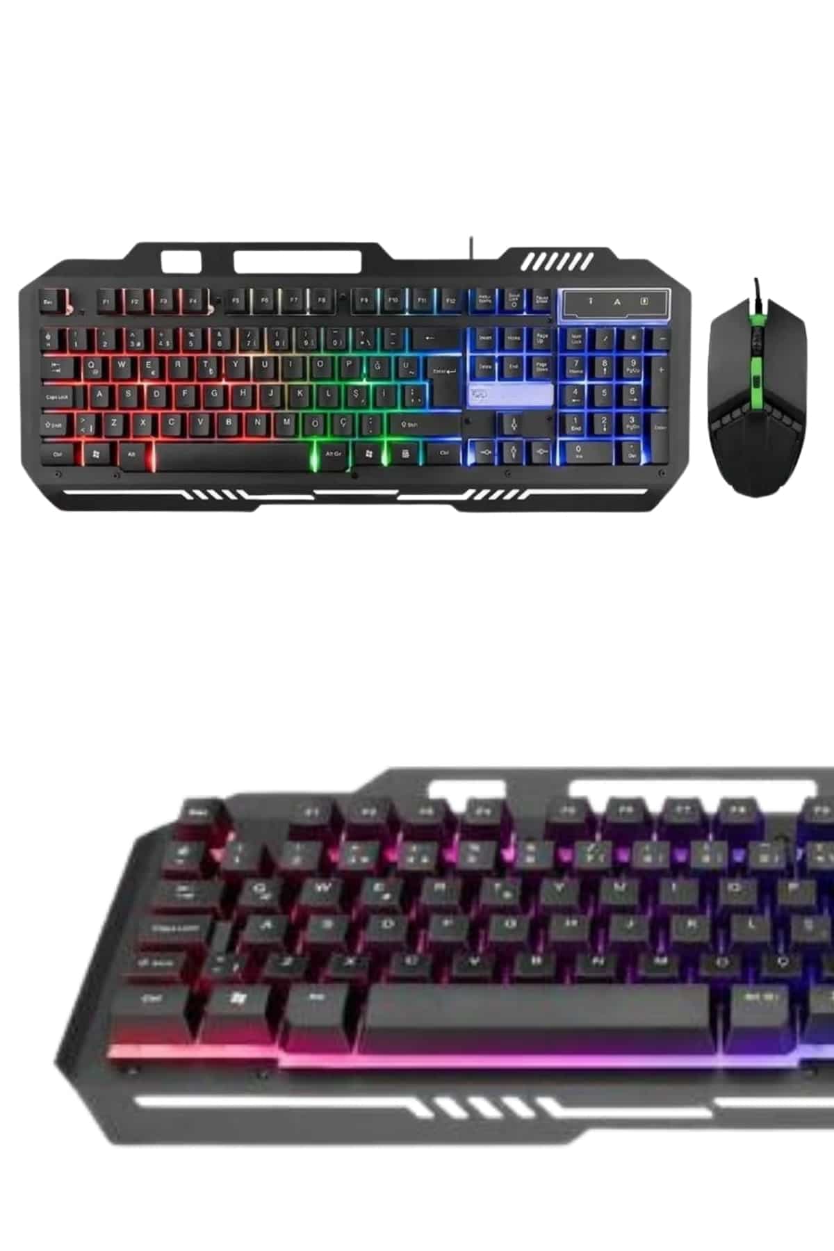 Işıklı Oyuncu Q Klavye Mouse Seti Siyah Gaming Oyuncu Klavye 4