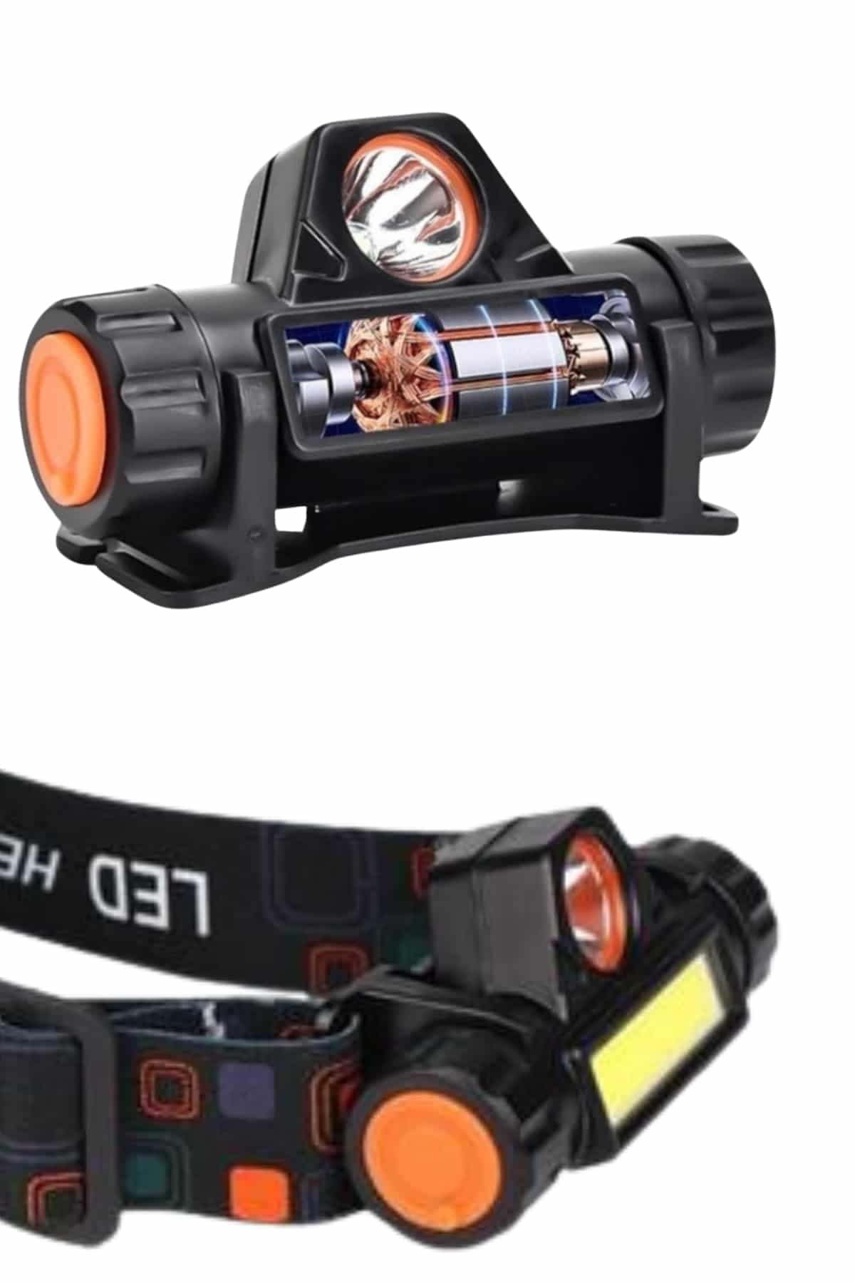 Kafa Lambası Çalışma Işığı Süper Parlak Mıknatıslı Lityum Lion Pilli 4