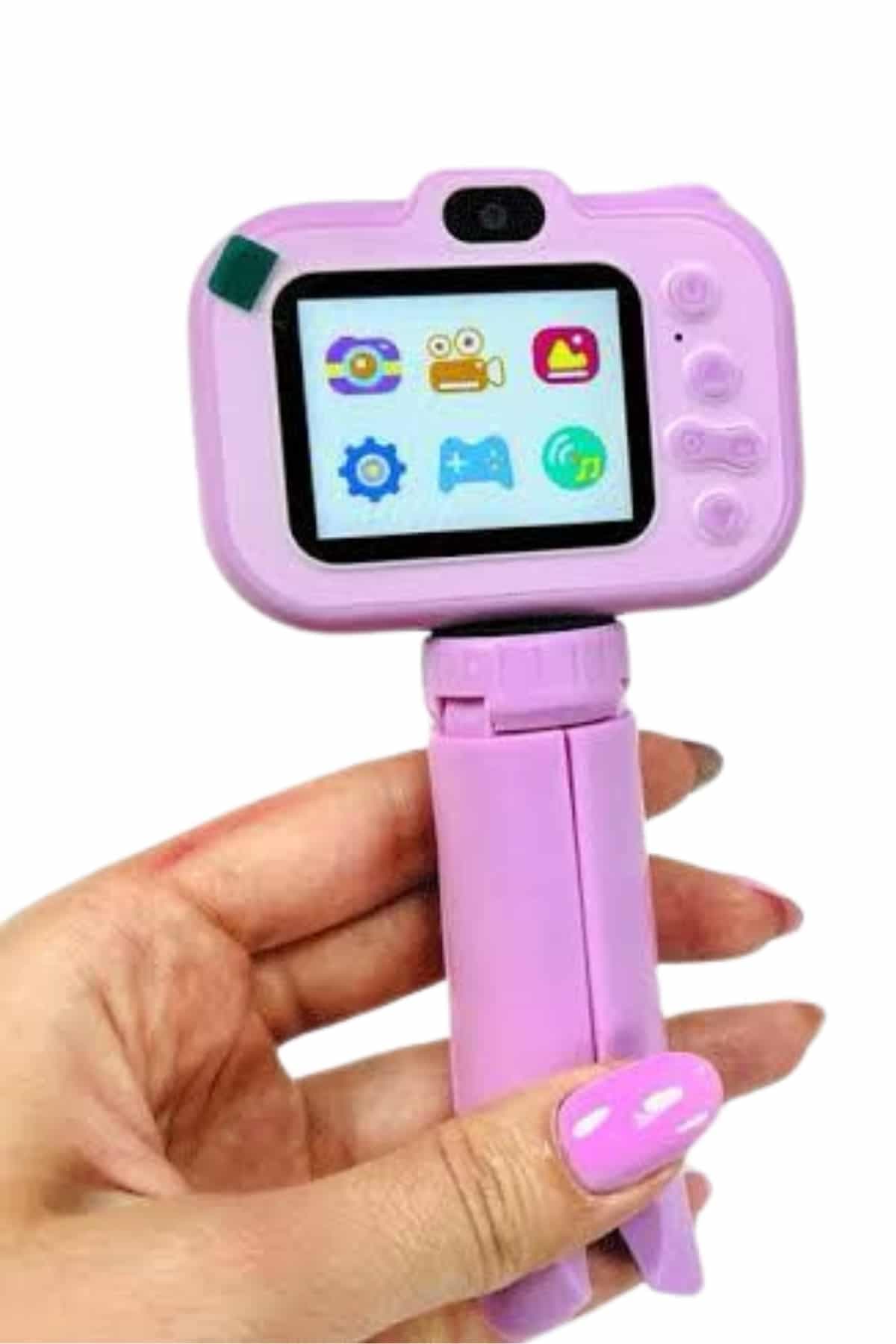 Çocuk Için Eğitici Video Kamera Ayaklı Mini Fotoğraf Makinesi 4