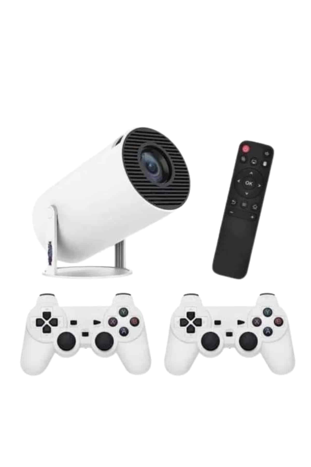 4K Wireless Çift Kollu Kumandalı Oyun Projeksiyonu Retro Video Oyunu 4