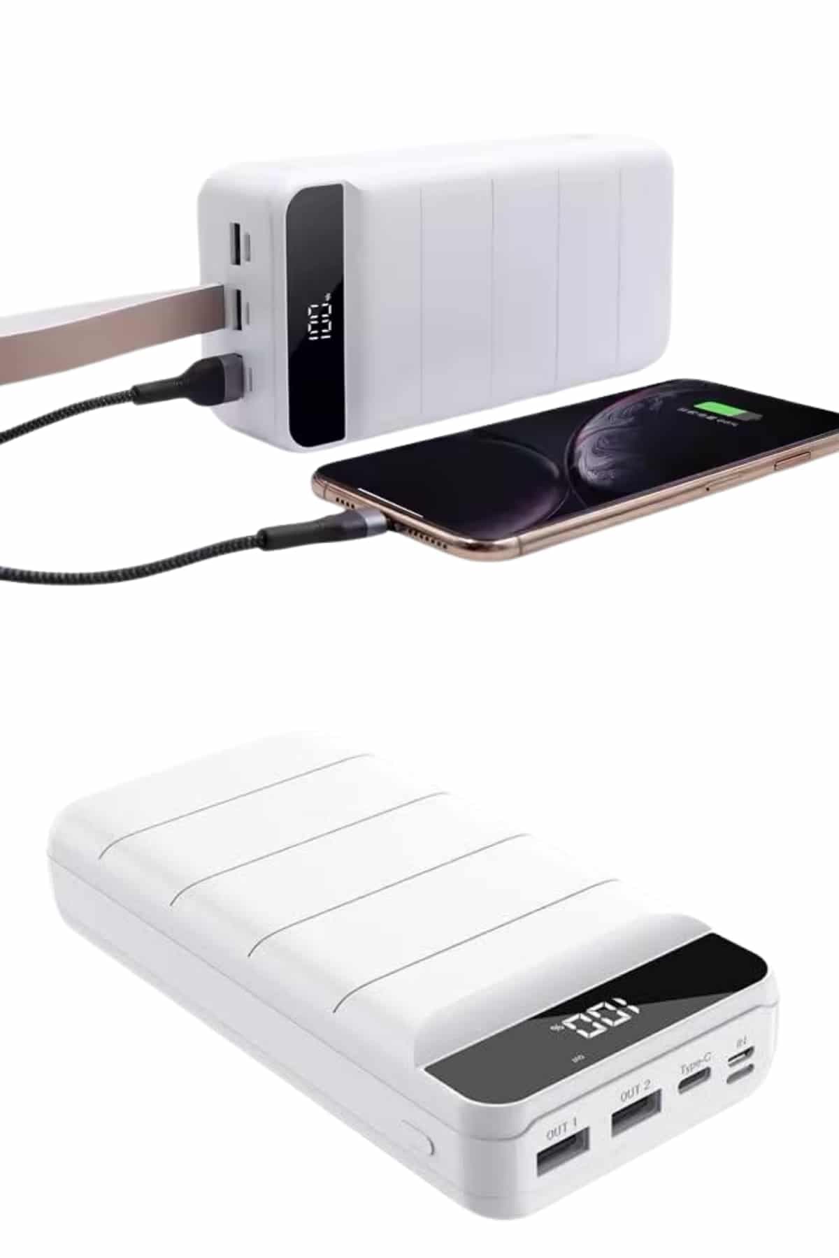 Powerbank 50.000 Mah Dijital Göstergeli Taşınabilir 4 Portlu Hızlı Powerbank 4