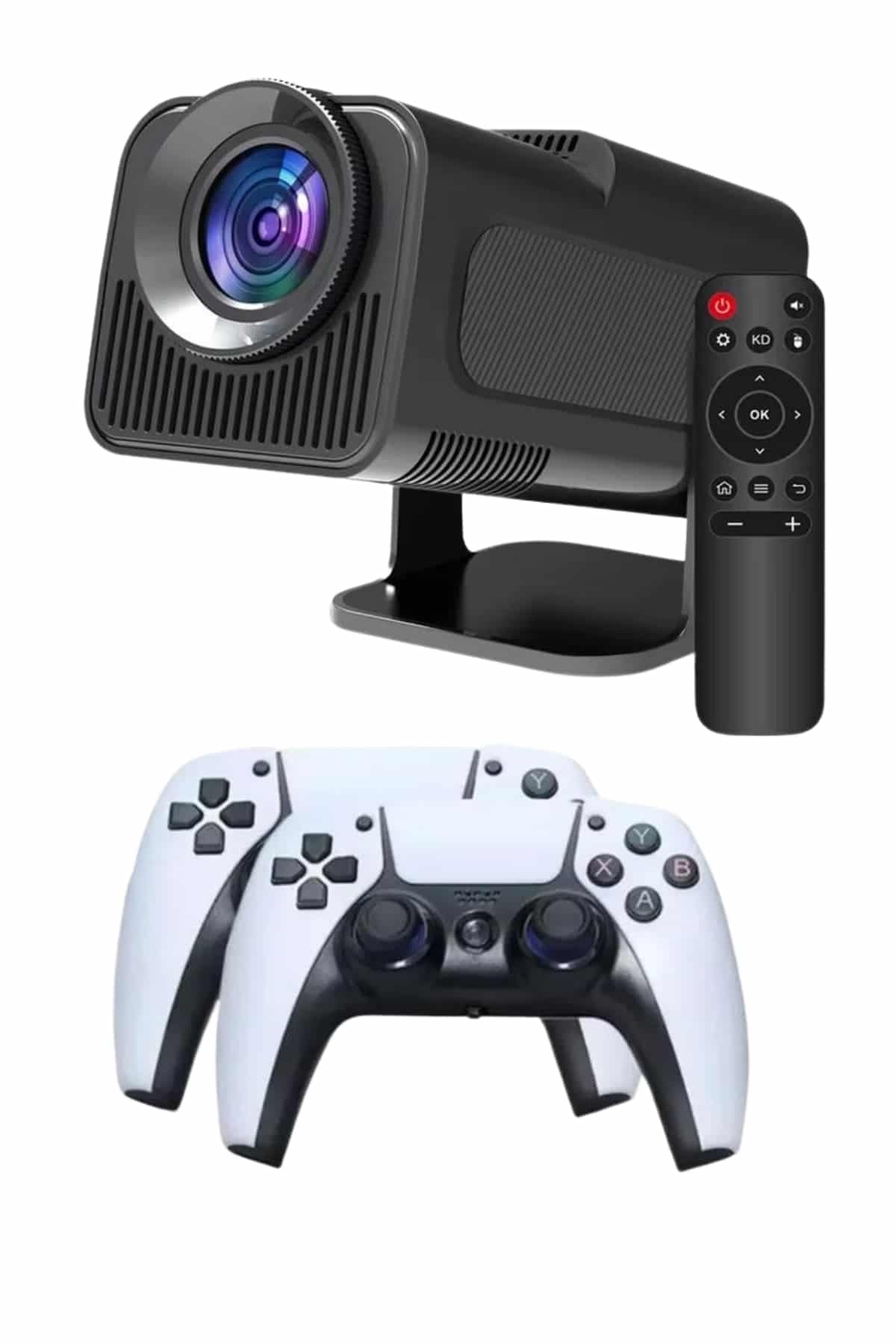 Çift Kollu Game Box Projeksiyon Cihazı Kumandalı Android Tv Dahili Hoparlör 4