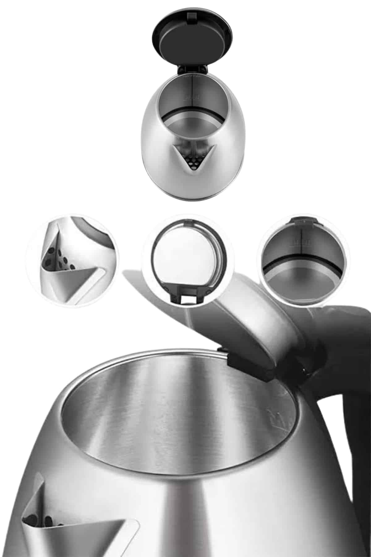 Çelik Su Isıtıcı Kettle Dayanıklı Paslanmaz Çelik Uzun Ömürlü 4