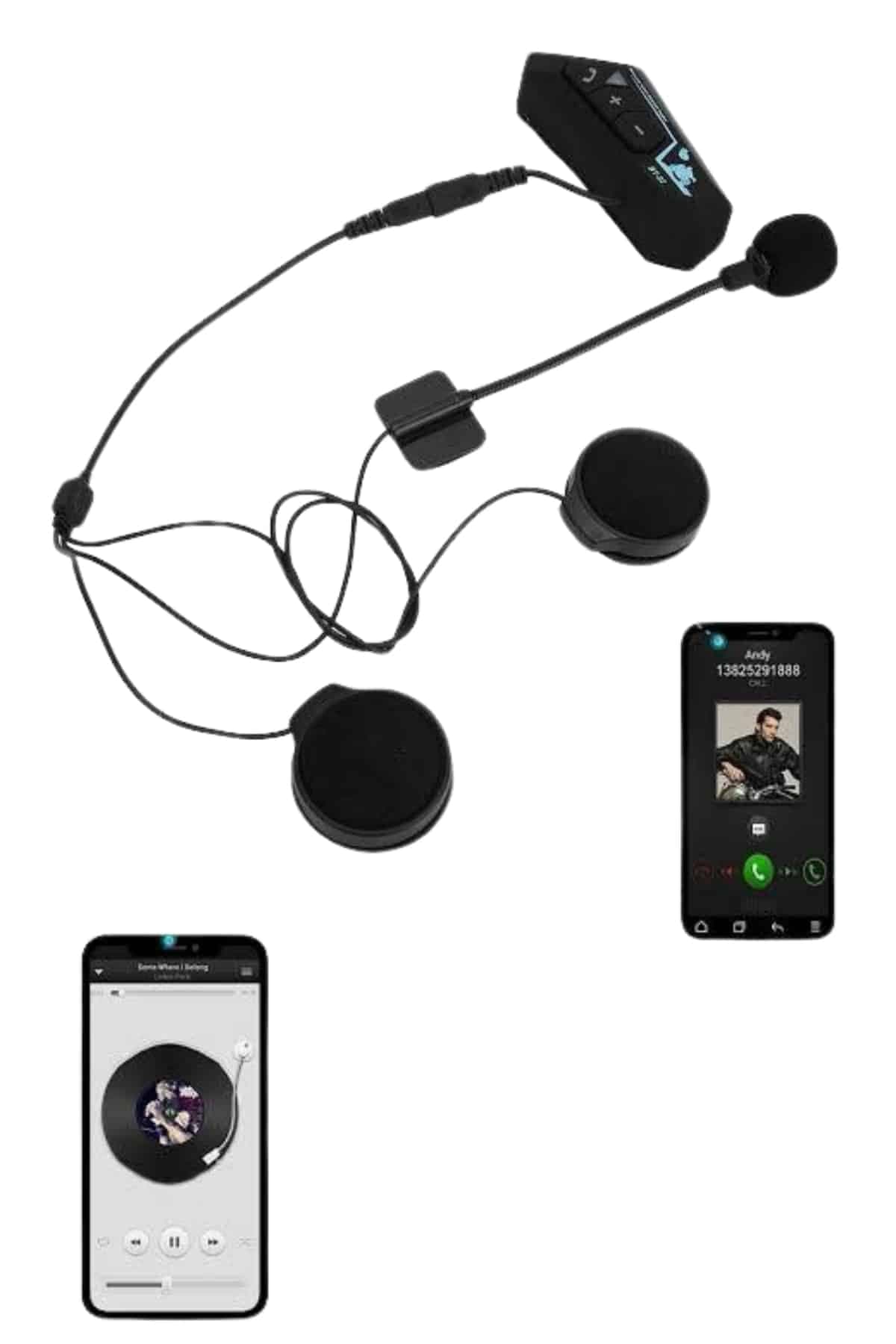 Intercom Bluetooth Kask Kulaklık Motosiklet Kulaklık 5.0 Bluetooth 4