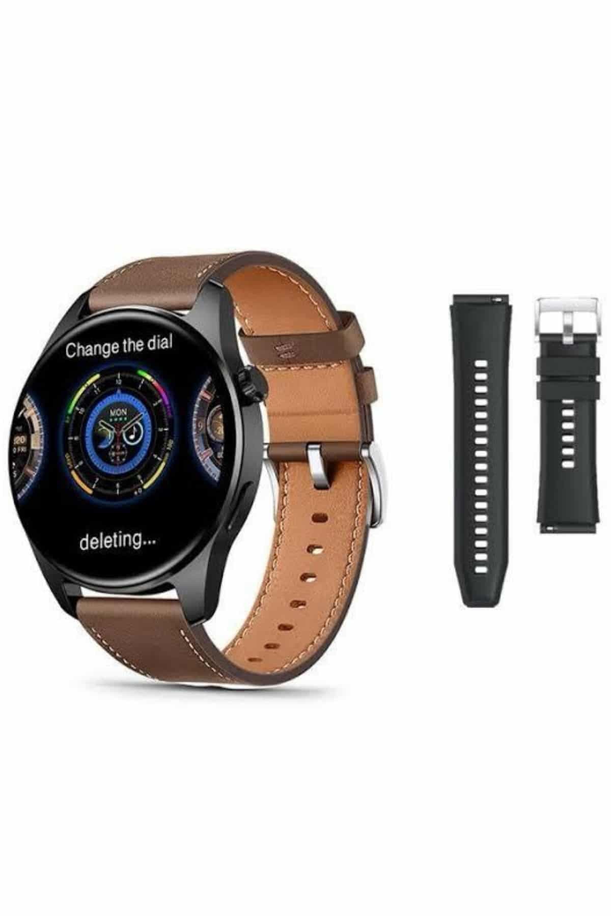 Akıllı Saat 1.5 Inç Amoled Ekran Çift Kordonlu GPS NFC Uyumlu 4