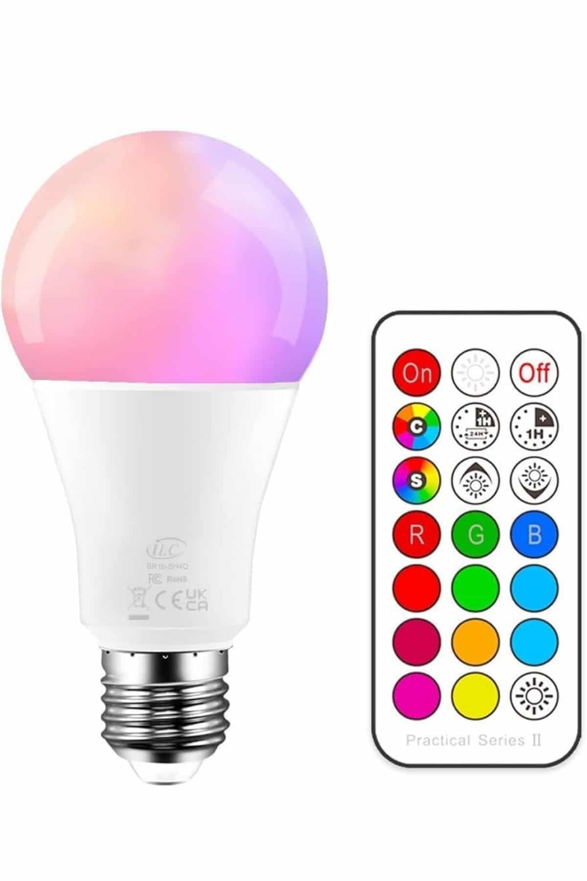 Ambiyans Aydınlatma RGB Led Lamba Kumandalı Renk Değiştirebilen 4