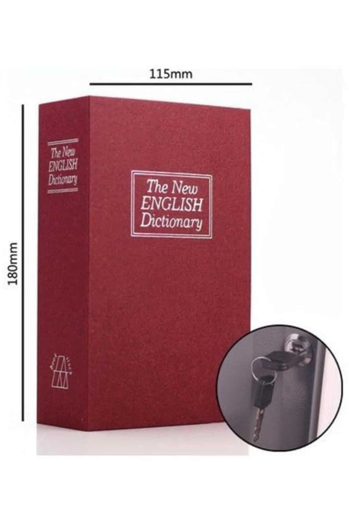 Kitap Görünümlü Gizli Kasa Büyük Boy Anahtarlı Kilitli Para Kasası 5