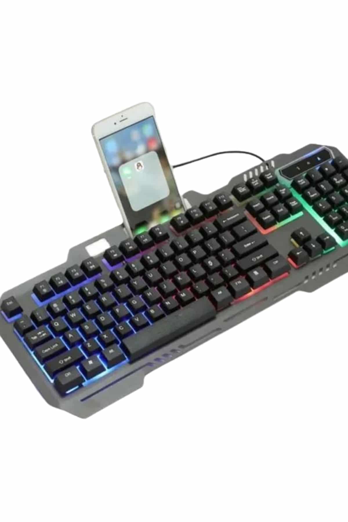 Işıklı Oyuncu Q Klavye Mouse Seti Siyah Gaming Oyuncu Klavye 5