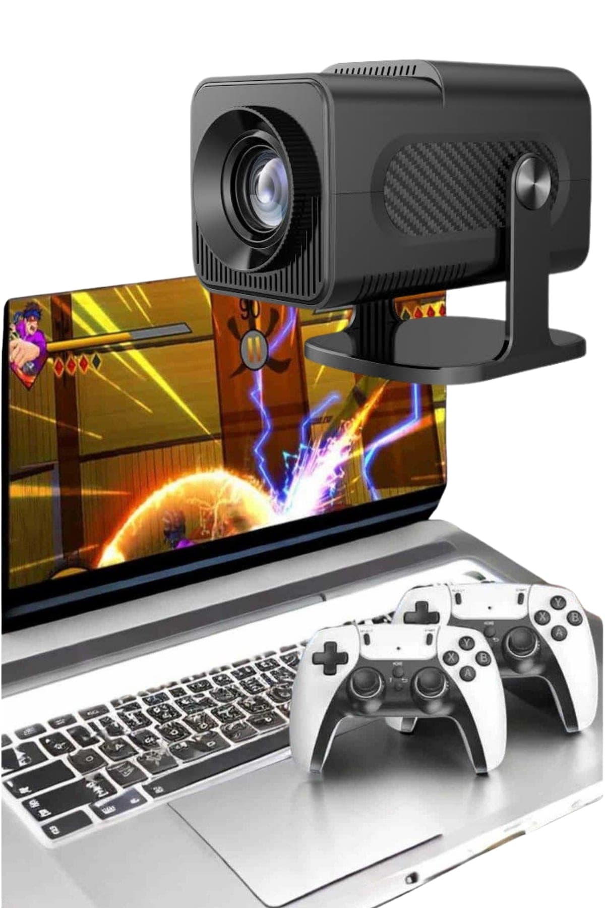 Çift Kollu Game Box Projeksiyon Cihazı Kumandalı Android Tv Dahili Hoparlör 5