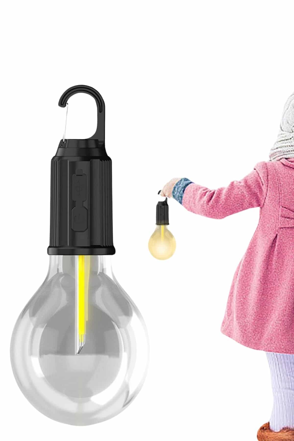 Şarjlı Aydınlatma Ampul Tasarımlı Ambians Işık Askılı Kamp Lambası 5