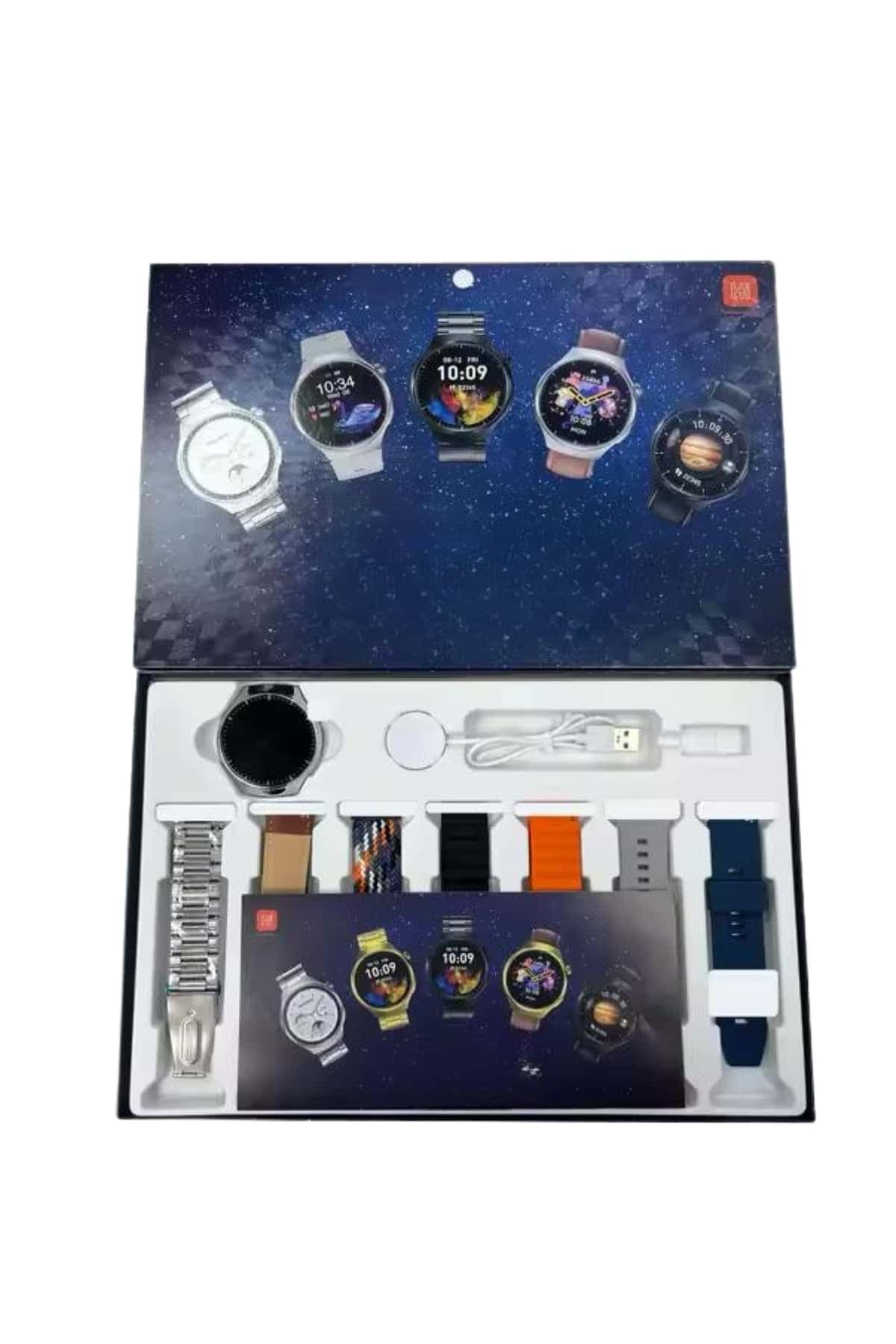 Unısex Yuvarlak Ekranlı 7 Kordonlu Akıllı Saat GPS Destekli Çoklu Kordon Seçeneği 5