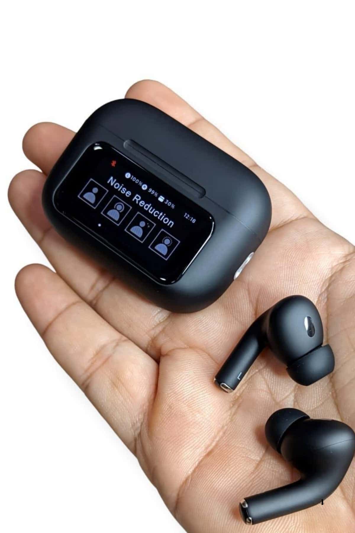 Yeni Nesil ANC Özellikli Çağrı Cevaplayan Dokunmatik Ekranlı Bluetooth Kulaklık Siyah 5
