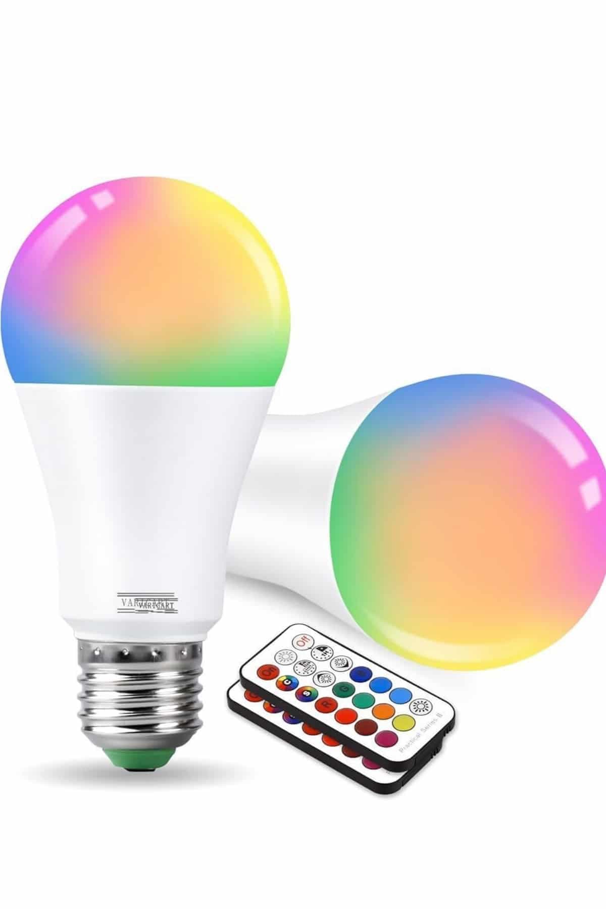 Ambiyans Aydınlatma RGB Led Lamba Kumandalı Renk Değiştirebilen 5
