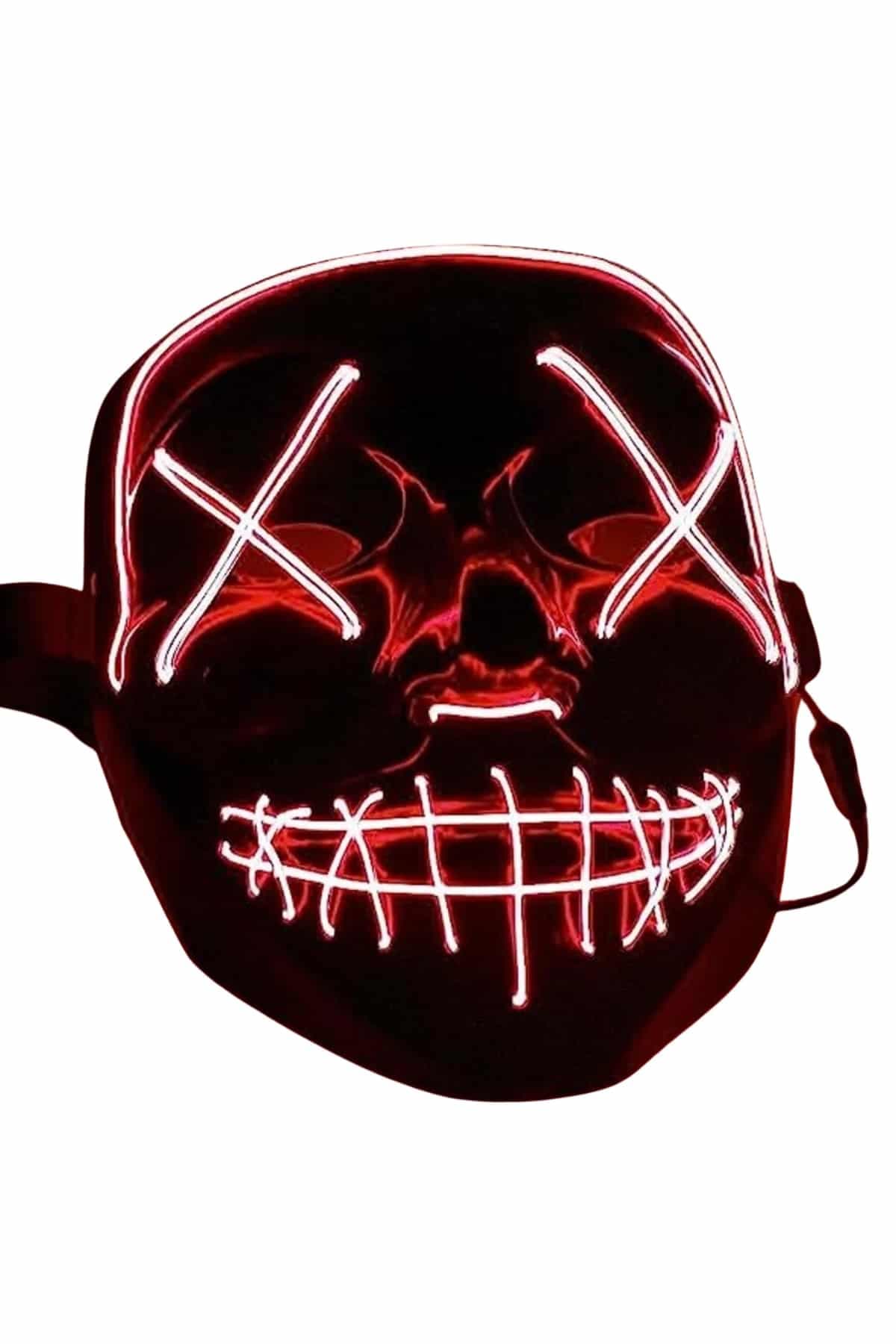 Işıklı Led Maske Parti Eğlence Maskesi Hallowen Neon Maske 6