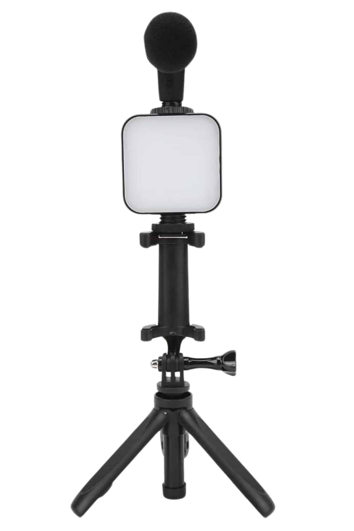 Telefon Tutucu Mini Mikrofonlu Tripod Vlog Çekim Video 6