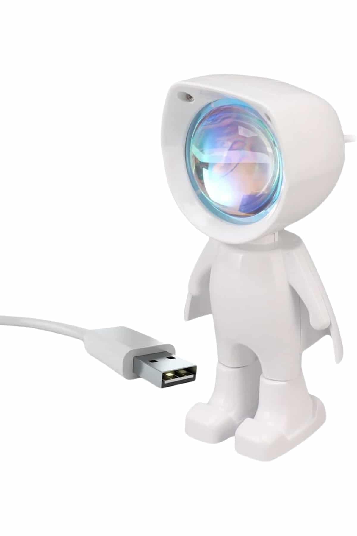 Astronot Görünümlü Gün Batımı Projektör Lamba | Dekoratif Masa Lambası USB Şarjlı 6