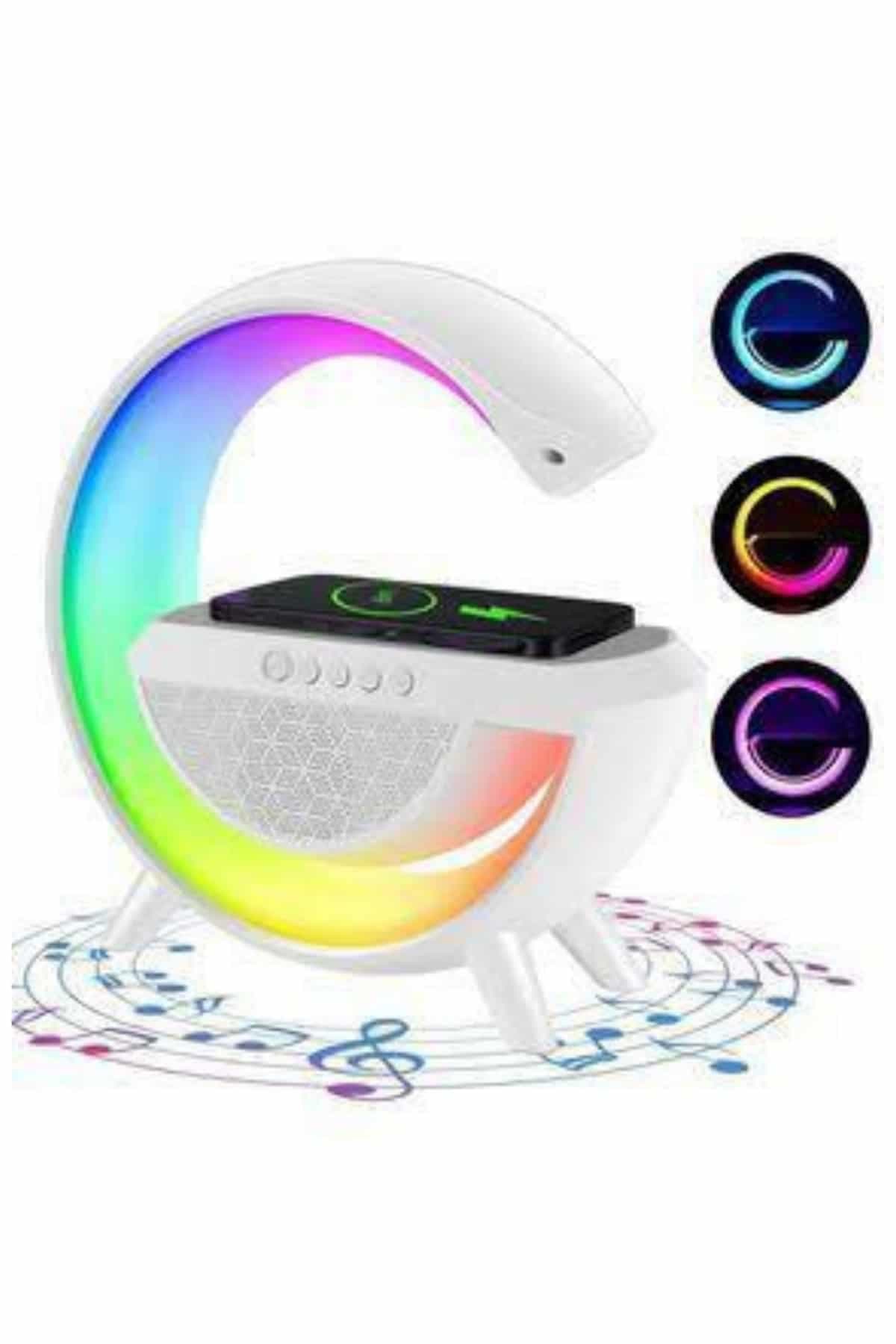 Bluetooth Hoparlör G Şekli Atmosfer Akıllı Rgb Lamba Wireless Kablosuz Şarj 6