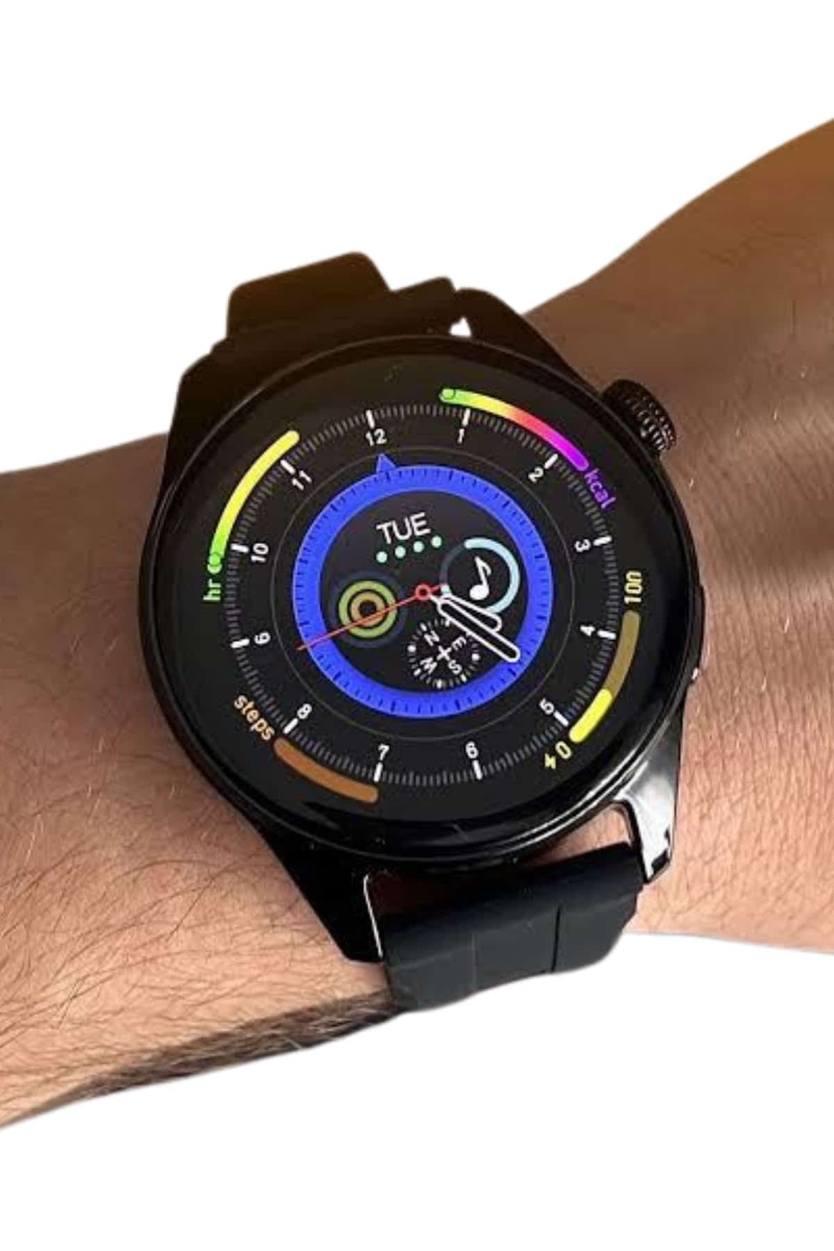 Akıllı Saat 1.5 Inç Amoled Ekran Çift Kordonlu GPS NFC Uyumlu 6