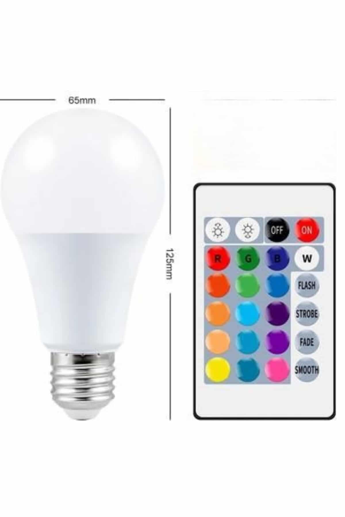 Ambiyans Aydınlatma RGB Led Lamba Kumandalı Renk Değiştirebilen 6