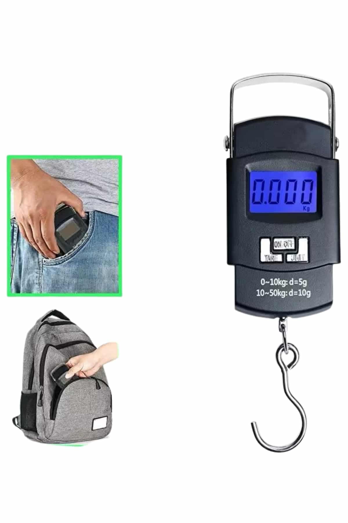 50 Kg Dijital El Terazisi Cep Tartısı El Kantarı Terazi 6