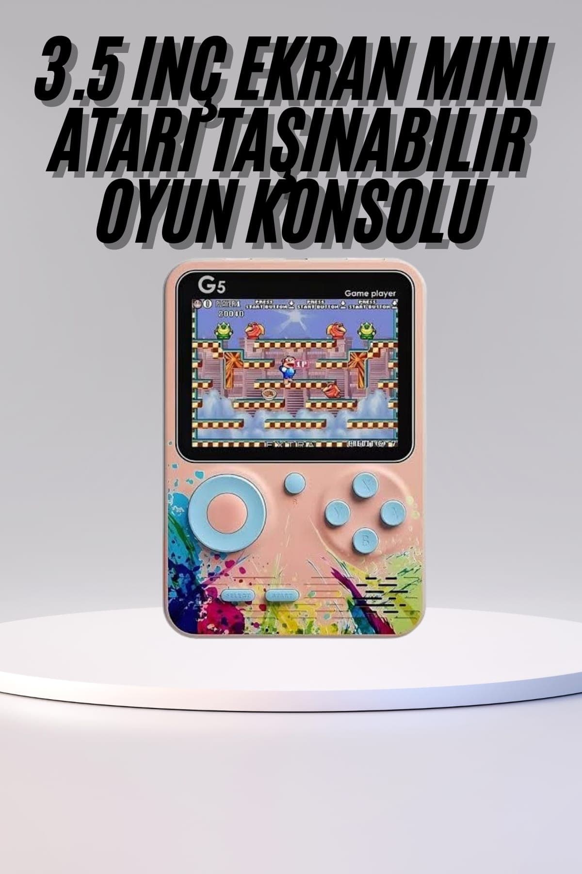 Game Box Mini 500 Retro Oyun Taşınabilir Konsol 3.0 İnç LCD Ekran