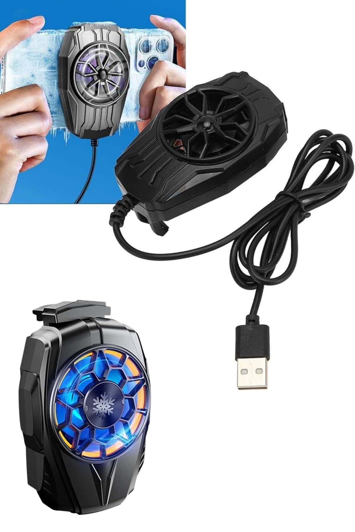 Telefon Soğutucu Fan Güçlü Motor Radyatör Cep Telefon Soğutma 3