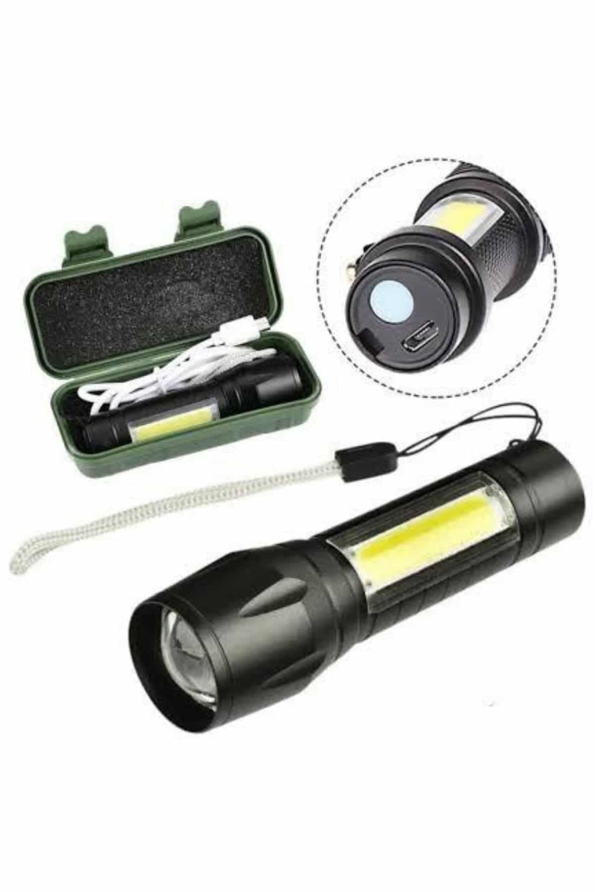 Led Lamba El Feneri Küçük Taşınabilir USB Şarjlı Acil Durum Lambası 3