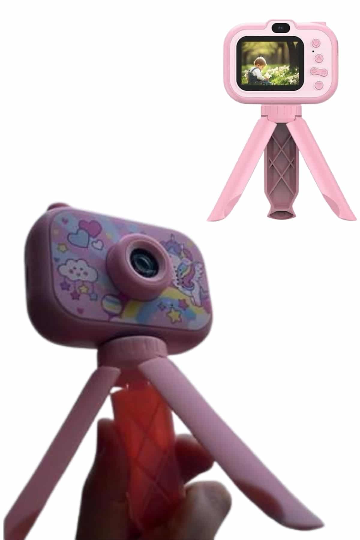 Ayaklı Çocuk Kamerası Tripodlu Mini 1080p Hd Çocuk Kamera 3