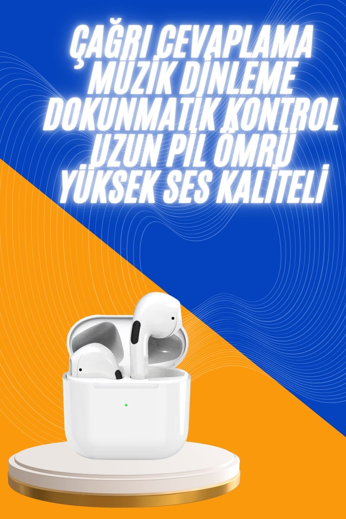 Yeni Nesil Bluetooth Kulaklık Beyaz Çağrı Cevaplayabilen Kablosuz 3