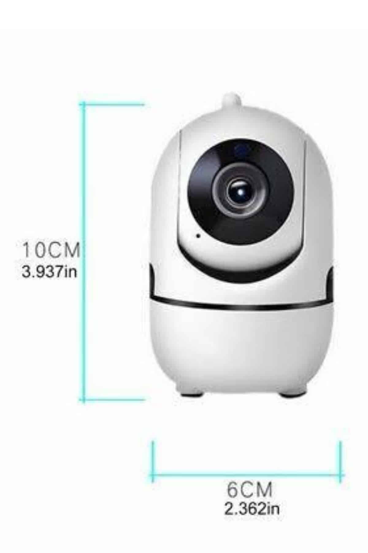 Baby Kamera Kablosuz 720P Beyaz 360 Derece Wifi Kamera Full HD 1080p 3