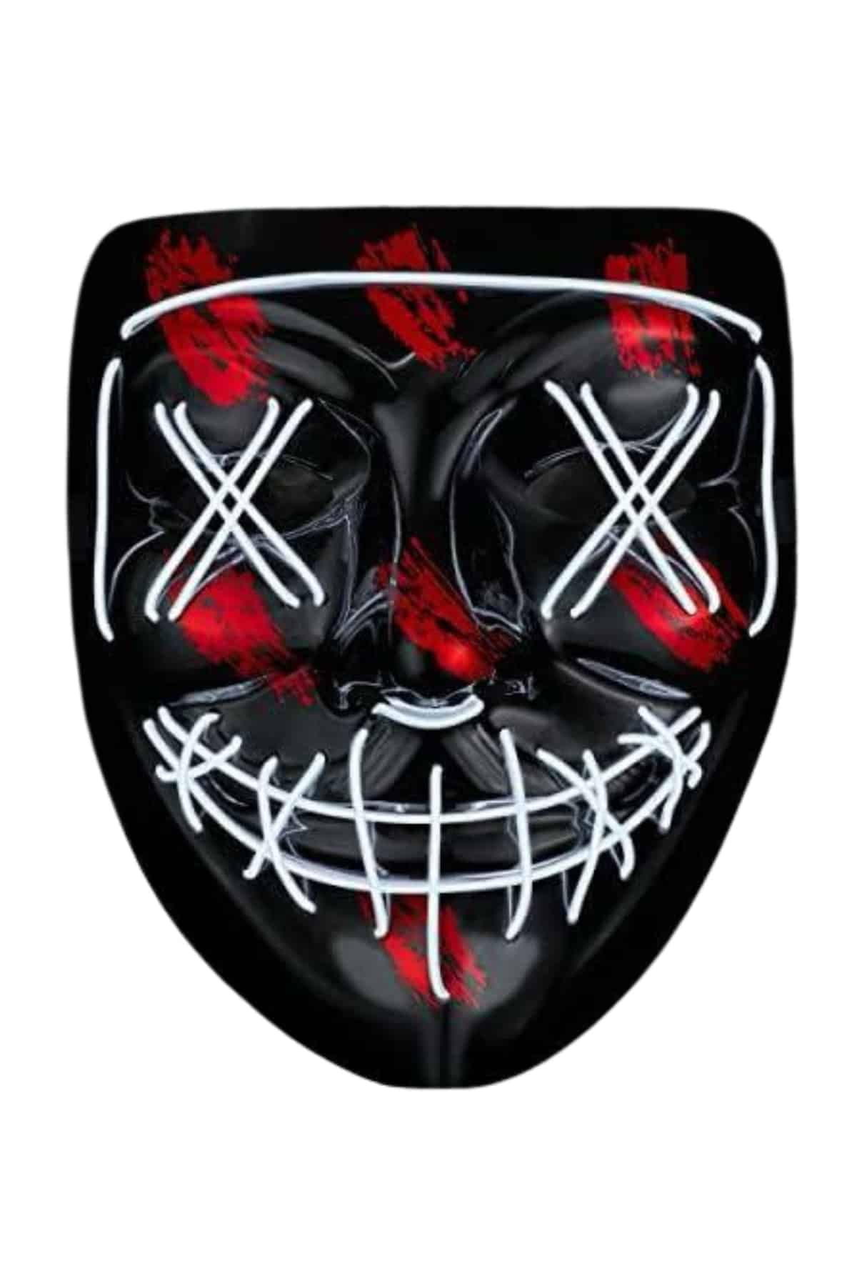 Hallowen Parti Maskesi Neon Led Işıklı Maske 3 Modlu Cadılar Bayramı Maskesi 3